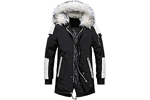Men's Winter Faux Fur Hooded Coat