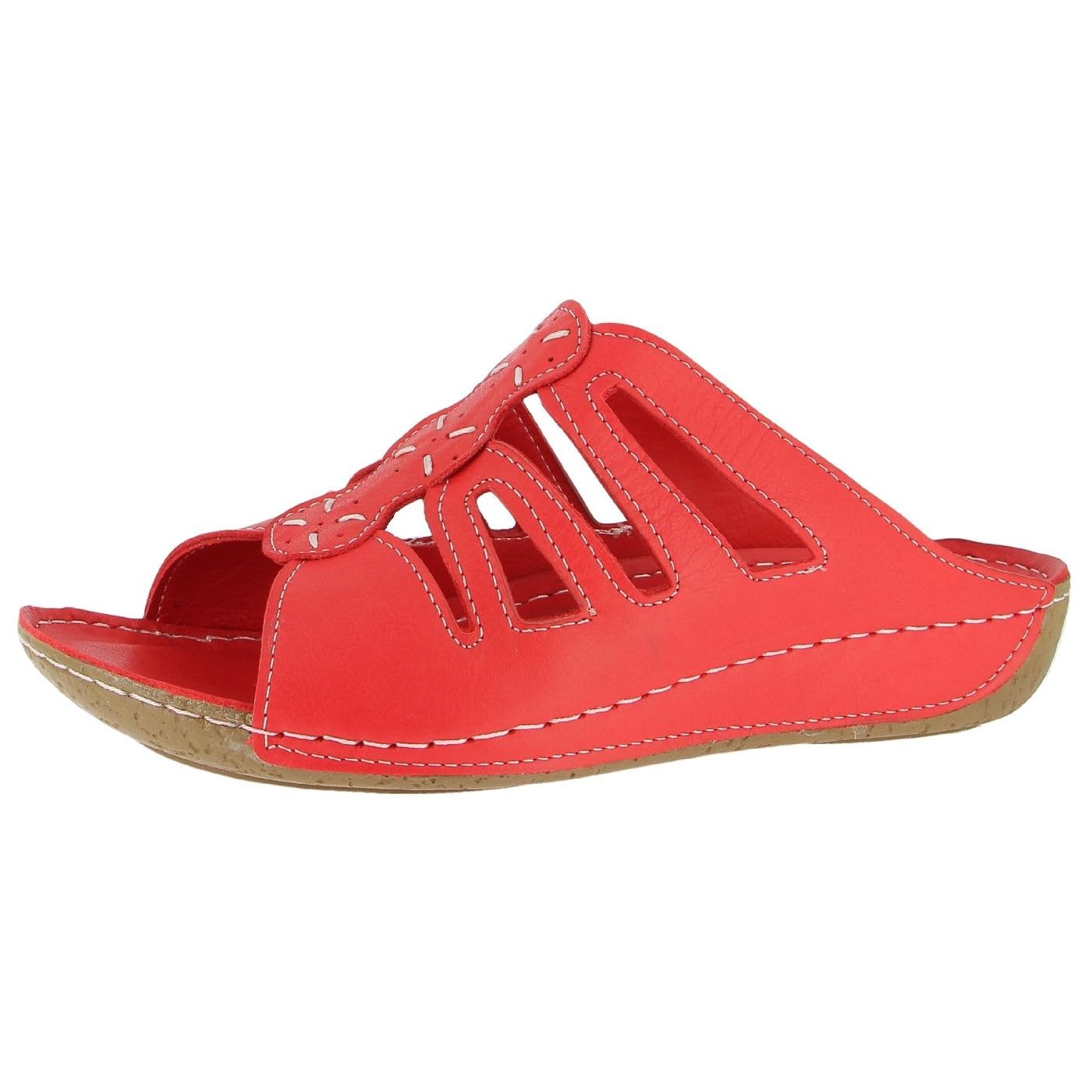 Andrea Conti Women's Mules Flat Slippers, Chili, 8.5 UK