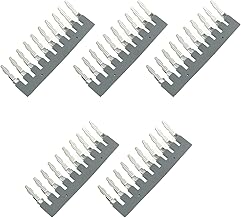 E-outstanding 5pcs 6 Sides Rail Terminal Block Press-Fit Jumper UK5N External Bridge Copper Jumpers, EB10-6 DIN