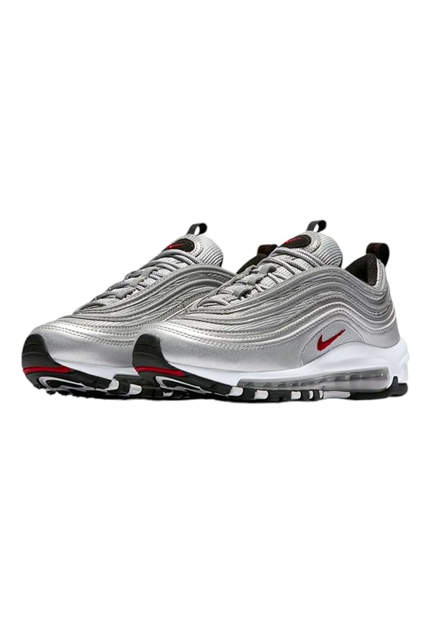 Nike Sportswear - Sneakers AIR MAX 97 (GS) aus Leder, Silber-rot-wei? (3.5)  : Amazon.de: Fashion
