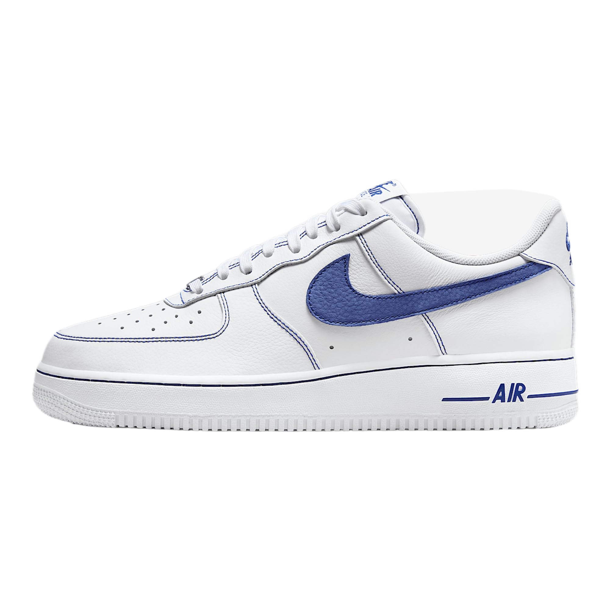 Nike Men's Air Force 1 '07 Lv8 Trainers, White Deep Royal Blue, 44 EU