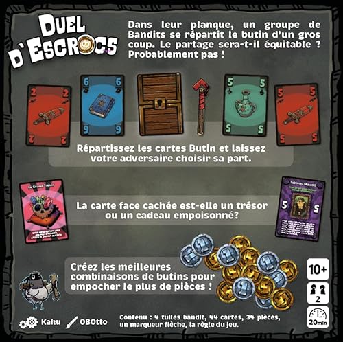 Gigamic Duels D'ESCROCS Un Jeu de Bluff Exclusivement 2 Joueurs A partir de . - vue 3