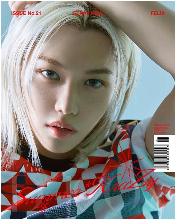 D'ICON Volume N°21 Stray Kidz : A-Summer Krazy, B-Secret Kid + Seller Gift(Photocard) (B, LeeKnow)