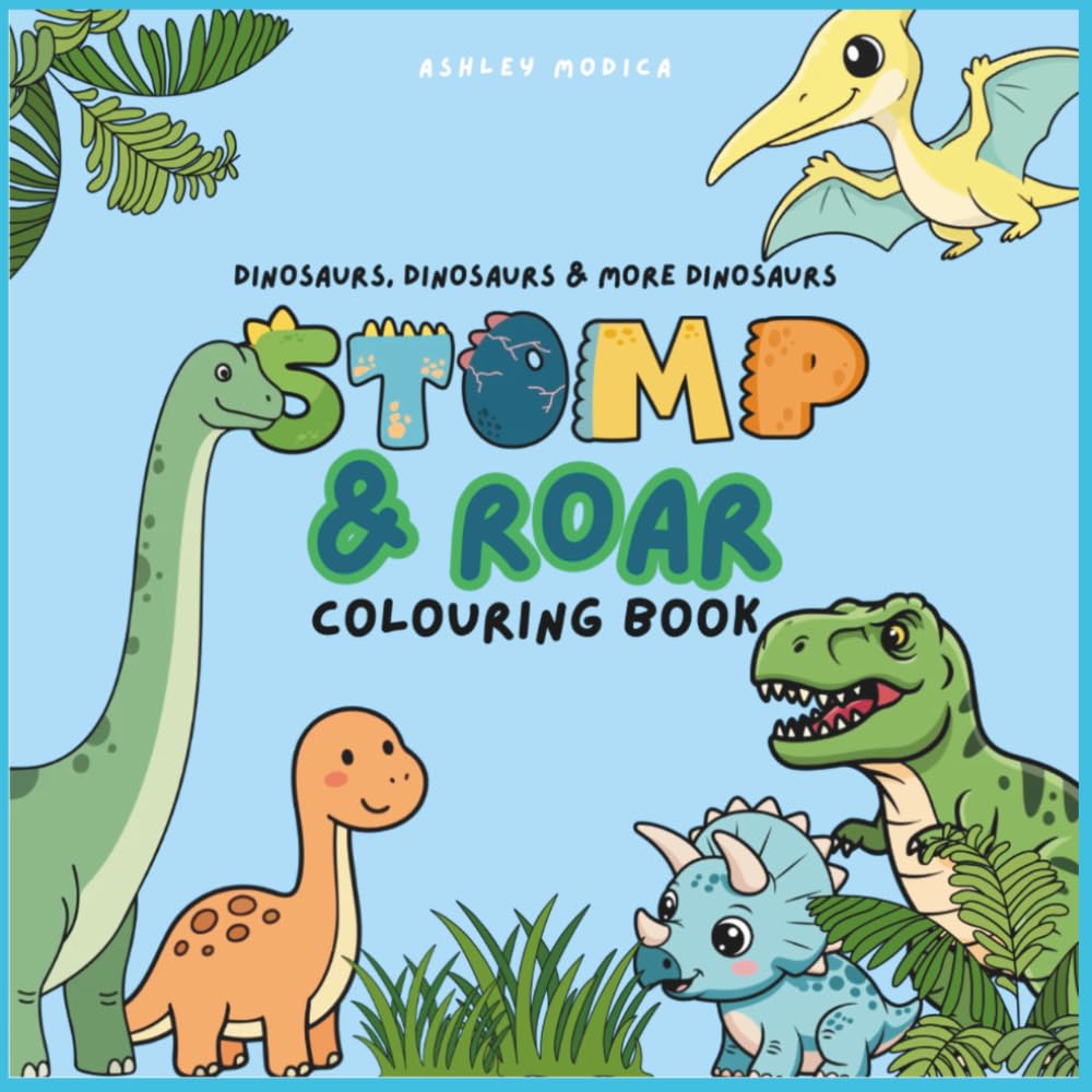 Stomp and Roar Dinosaur Coloring Book