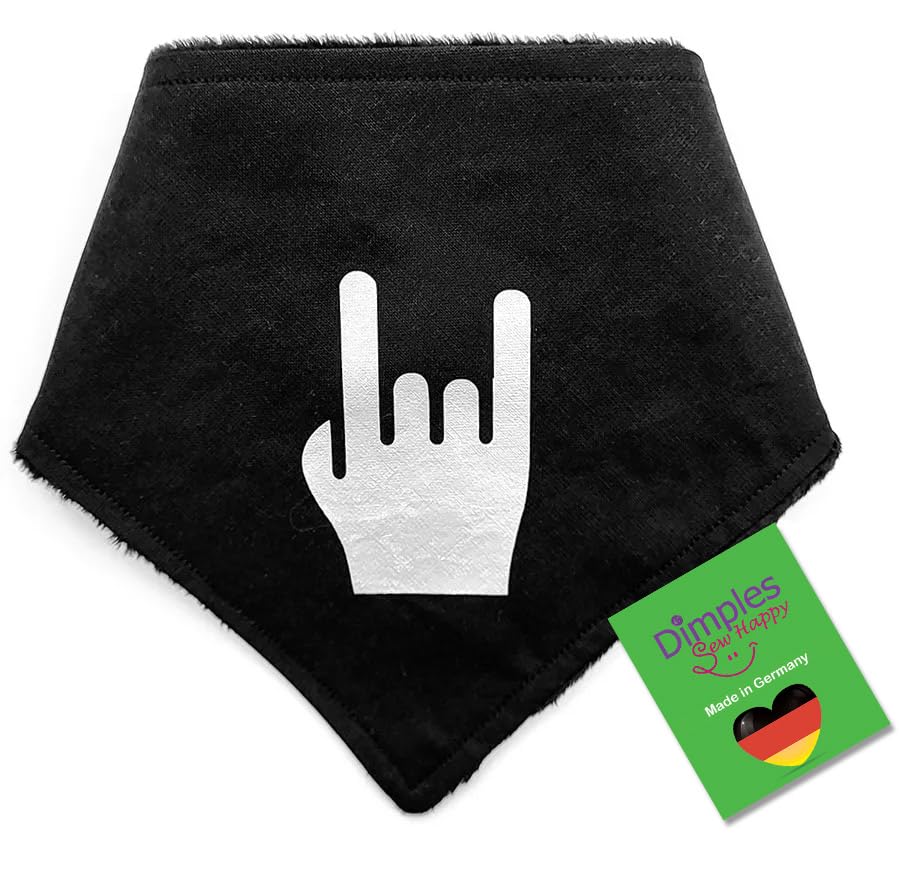 Cadeau propriétaire de chien avec ce bandana fait main noir Dimples
