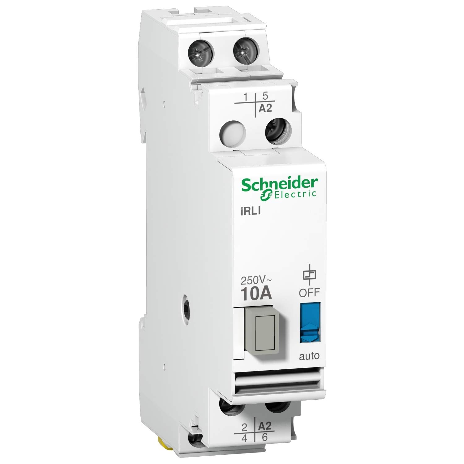 Schneider Electric A9E15537 Relé inversor iRLI, 10 A, 2P Uc, 24 V AC Ue 250 V AC