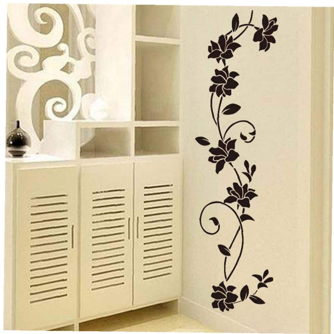 Flower Vine Wall Stickers for Refrigerator Window Cupboard Art Mural Posters Home Decor
