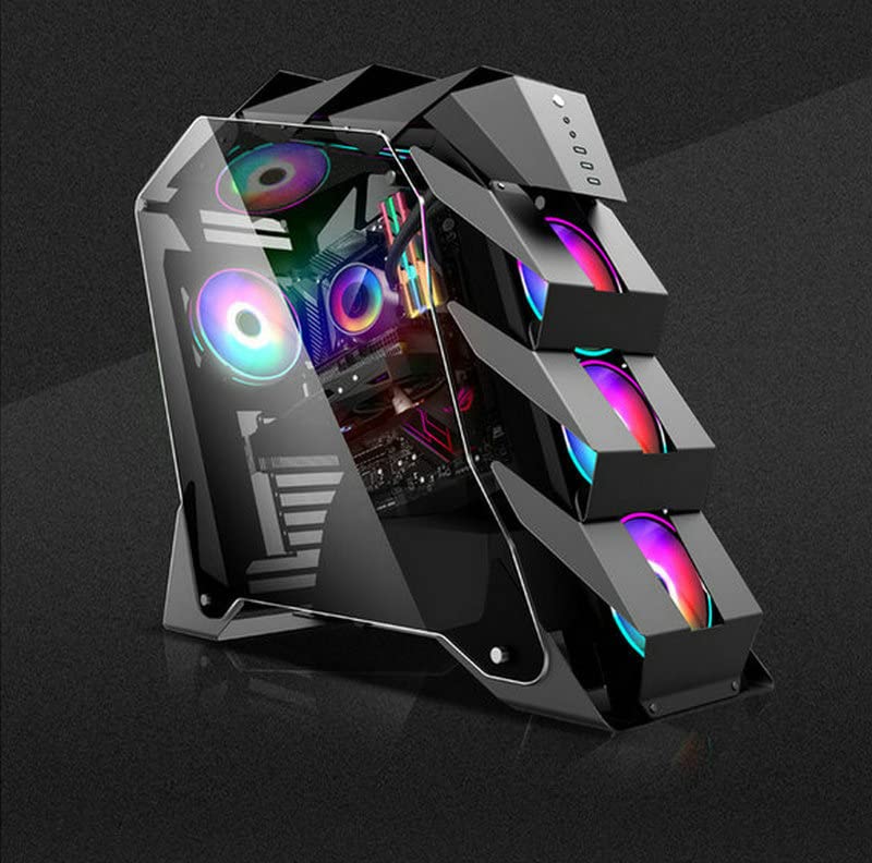 Image of SYGA Alien Gaming Water-Cooled Game case ATX Large Plate Tempered Glass Side-Through Desktop Computer case Conan Gray