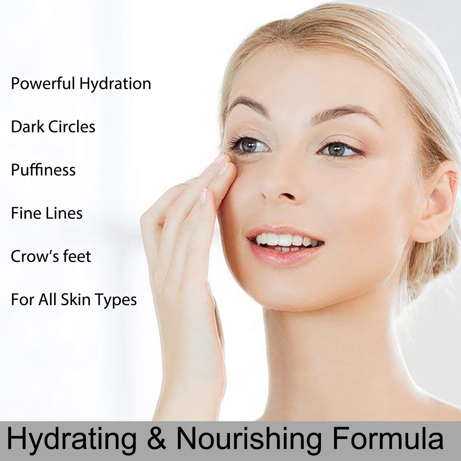 Eye Gel, Best Eye Cream for Appearance of Dark Circles, Puffiness, Wrinkles and Bags. Super Eye Cream Moisturizer Serum for Men & Women (50ml)