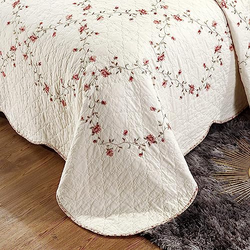 Couvre-lit matelassé d'été beige pour une chambre parentale cosy - 8