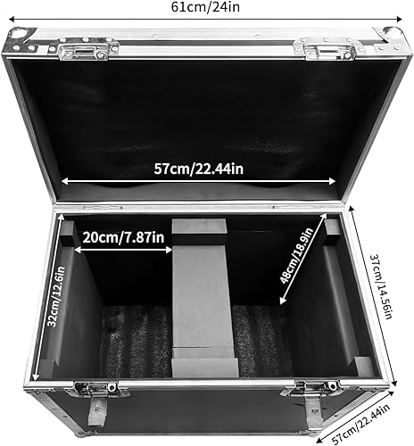 Miniatura 2 de Luces de cabeza móvil con estuche de vuelo, paquete de 2 luces de DJ de cabeza móvil de 280 W, luces LED fuertes para escenario con 17 gobos, 15