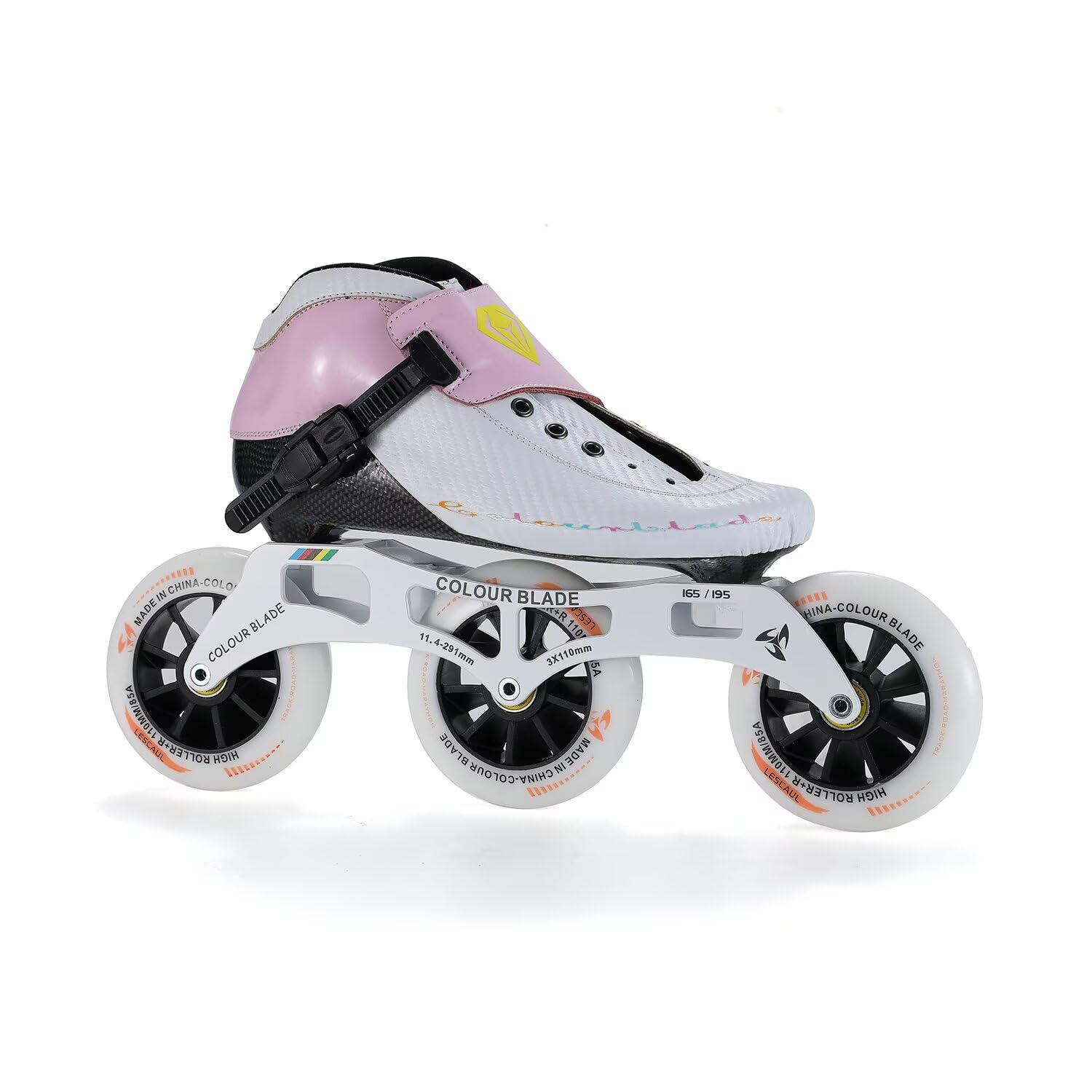 Patins à roulettes de Vitesse en Ligne pour Adultes, châssis en Fibre de Carbone, Patins de Course Professionnels à 3/4 Roues, roulements ABEC-9 Haute précision, Roues en PU pour Le Fitness