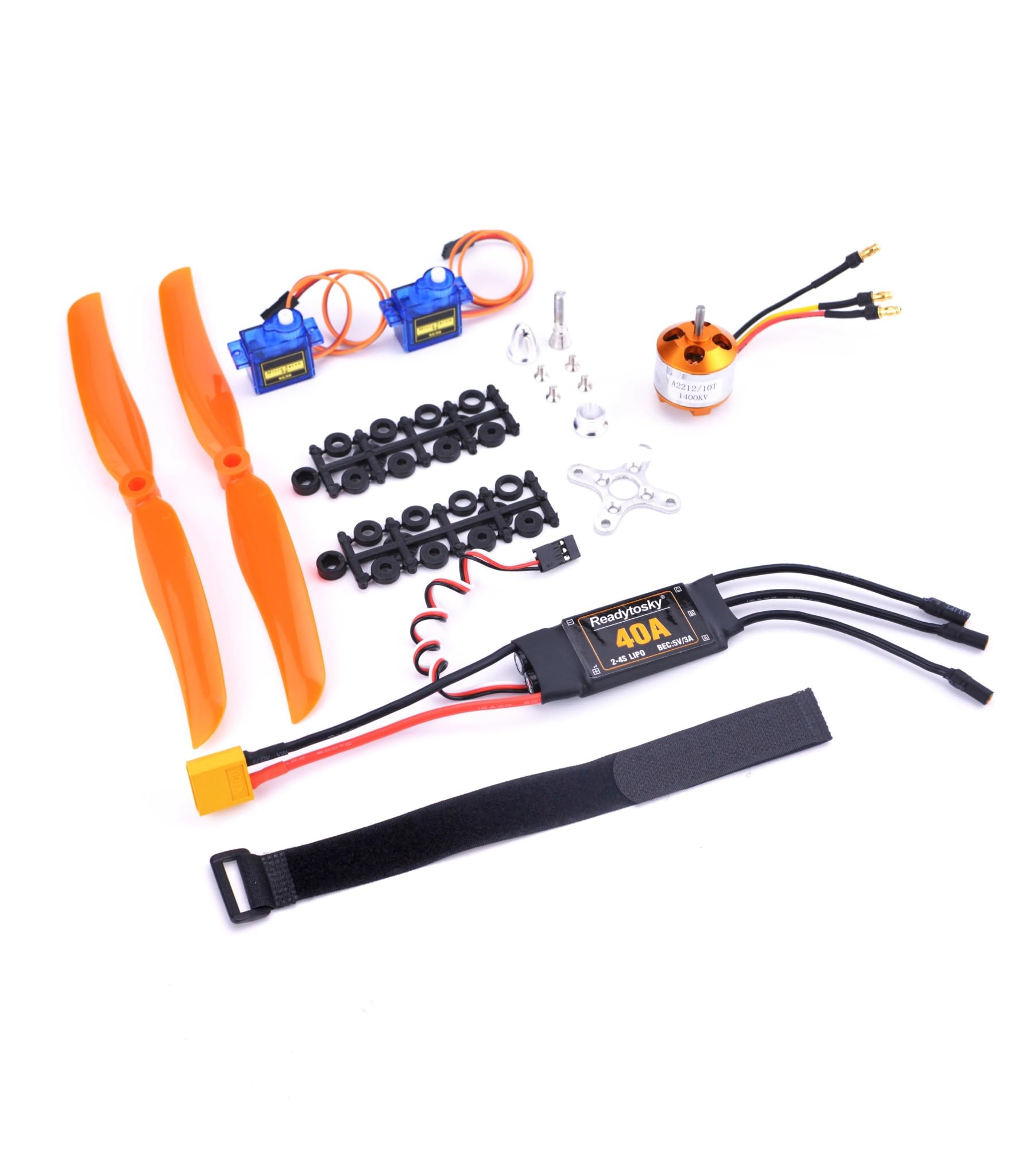 Toy Accessories A2212 2212 2200KV 1400KV 1000KV Brushless Motor 40A ESC SG90 9G Micro Servo for RC Fixed Wing Plane Helicopter(1400KV ESC XT60Set)