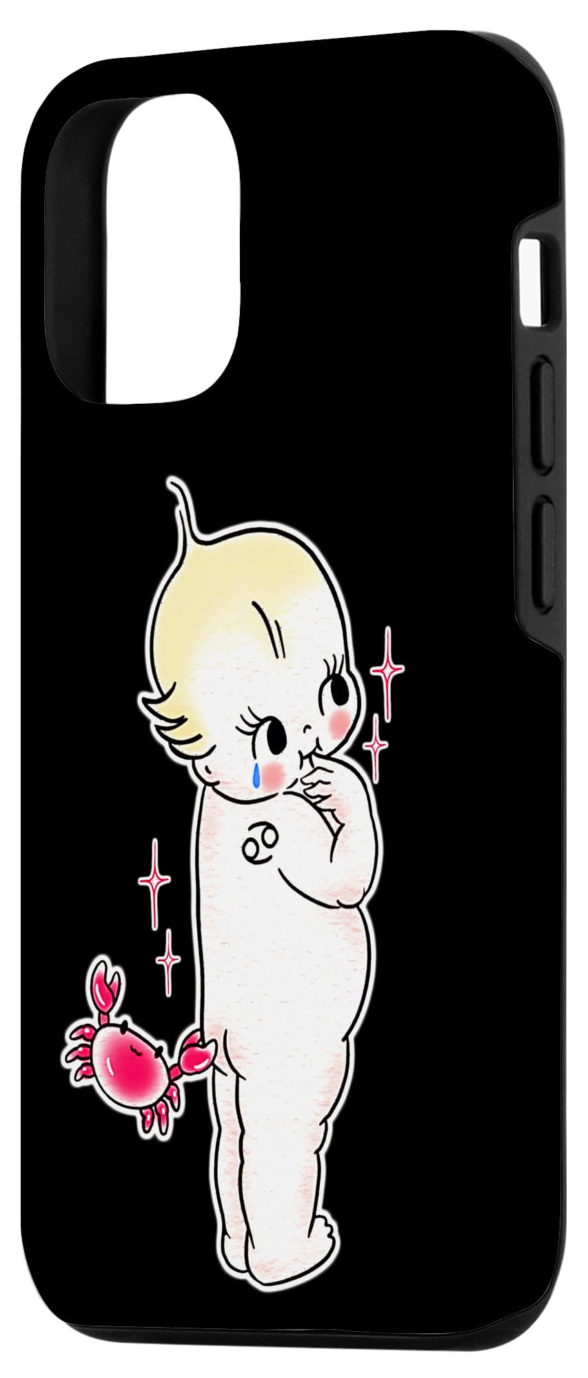 Kewpie Baby Cance Zodiac Crab Traditional Tattoo Flash Case for iPhone 13 - Image 2