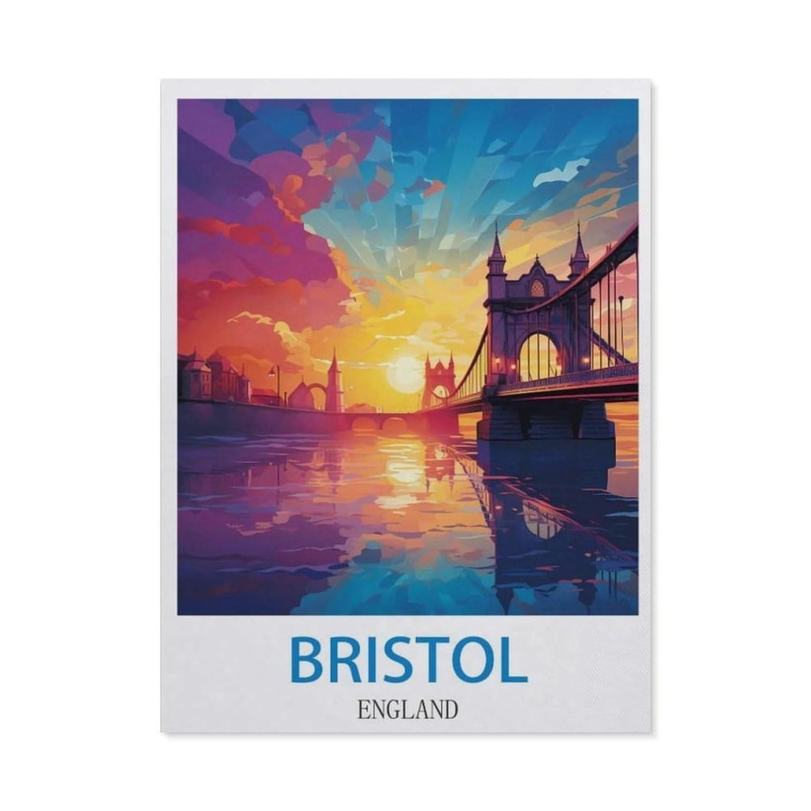 BEAYODKP 5D DIY Diamond Painting，Bristol England（50x60cm）