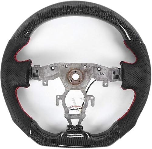 Miniatura 9 de KIMISS Compatible con volante perforado de fibra de carbono, volante de coche LED, 370z 2009-2020