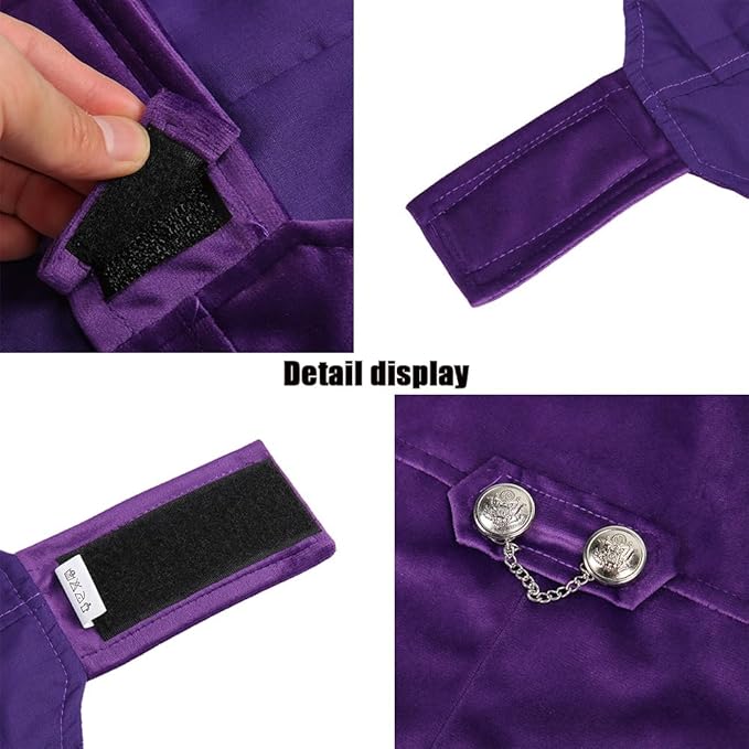 Traje de Perro con Corbatin, Retro Morado para Fiestas miniatura 5