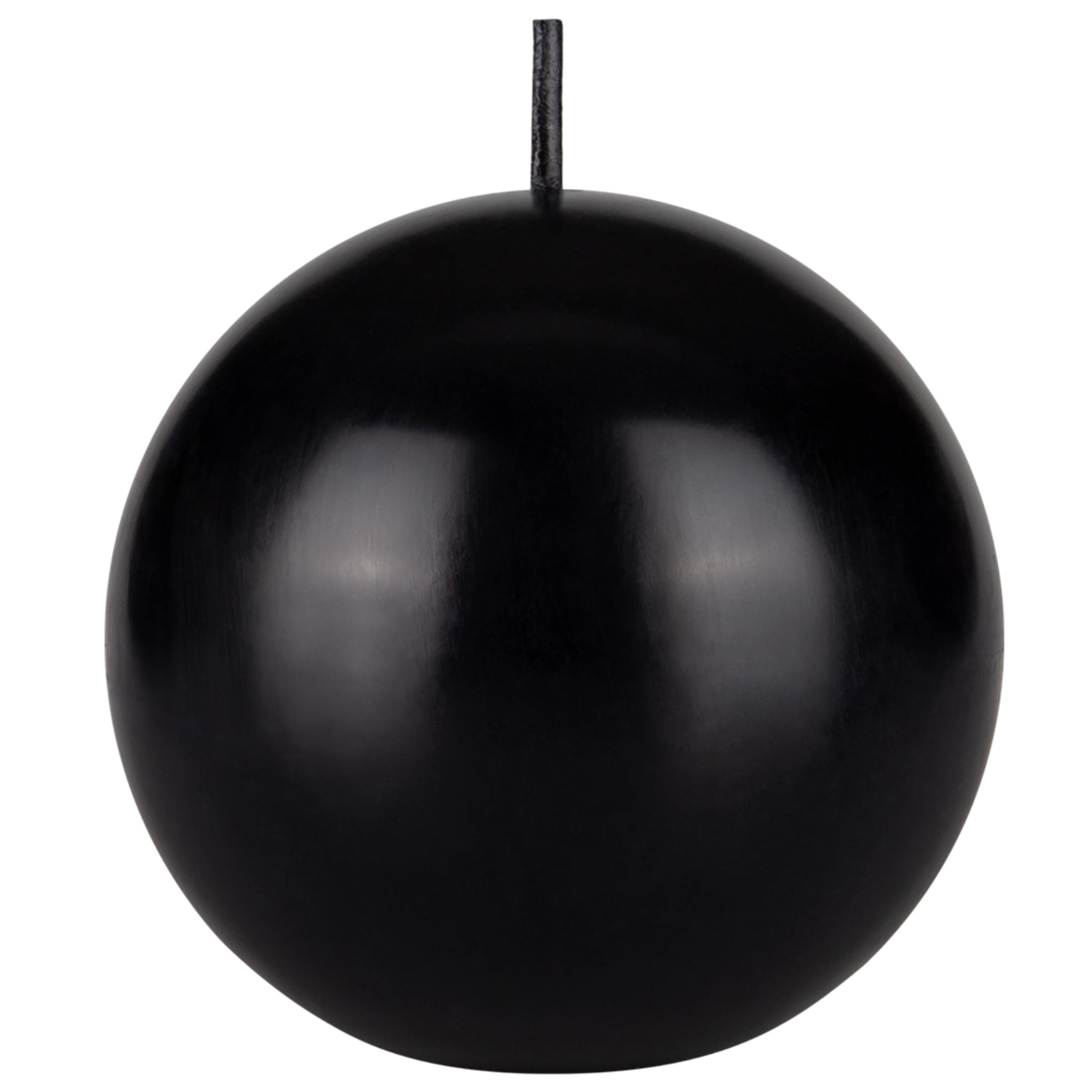 Mega Candles 1 pc Unscented Black Ball Round Candles, Hand Poured Premium Wax Candle 3 Inch x 3 Inch, Home Décor, Wedding Receptions, Occasions,