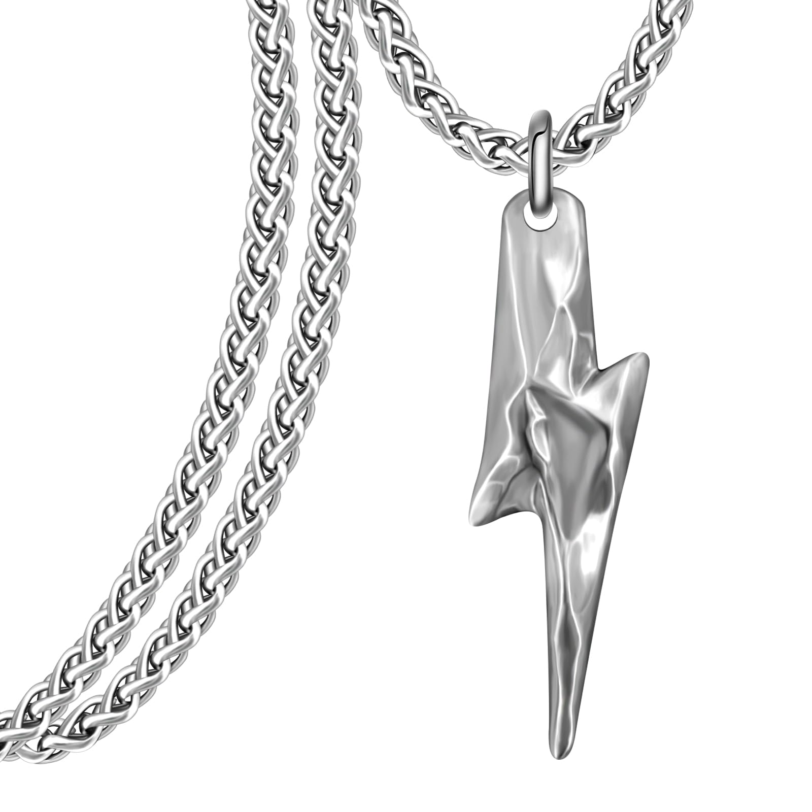 Amazon.com: Sterling Silver Lightning Bolt Necklace Pendant
