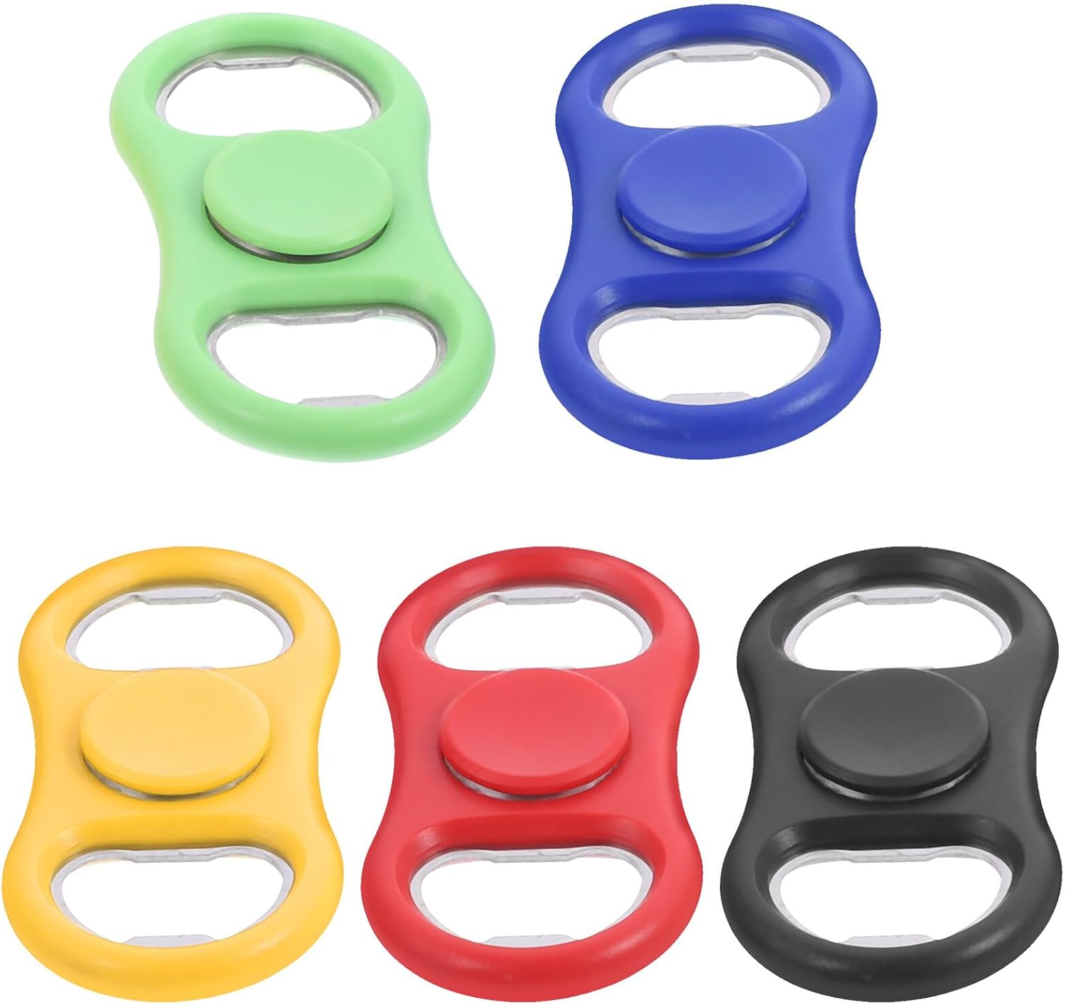 Alipis 5pcs Portable Rotation Bottle Opener Set for Beer, Soda, and Beverage Bottles with Feature, Multi-color Kitchen Bar Gadget Tools