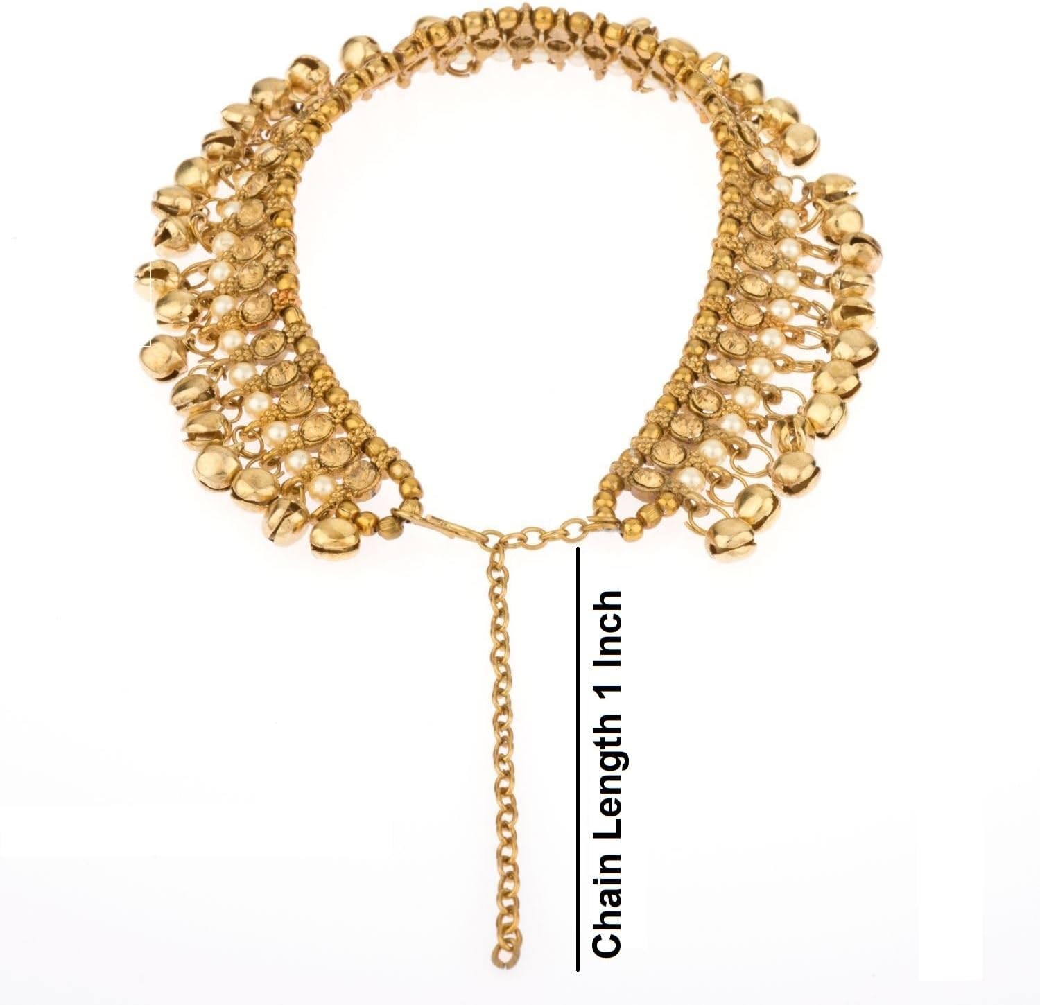 Efulgenz Indian Anklets Bell Ghungroo Jhanjara Ankle Bracelets for Women