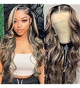 Rina Highlight Ombre 13x4 hd Lace Front Wigs Human Hair Balayage Highlight Human Hair Wigs Pre Pl...