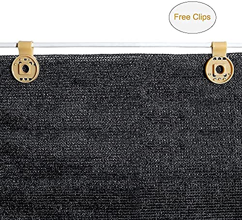 Shatex 90% 8X12Ft Sun Shade Fabric For Pergola Cover Porch Vertical Screen, Black #TOP2