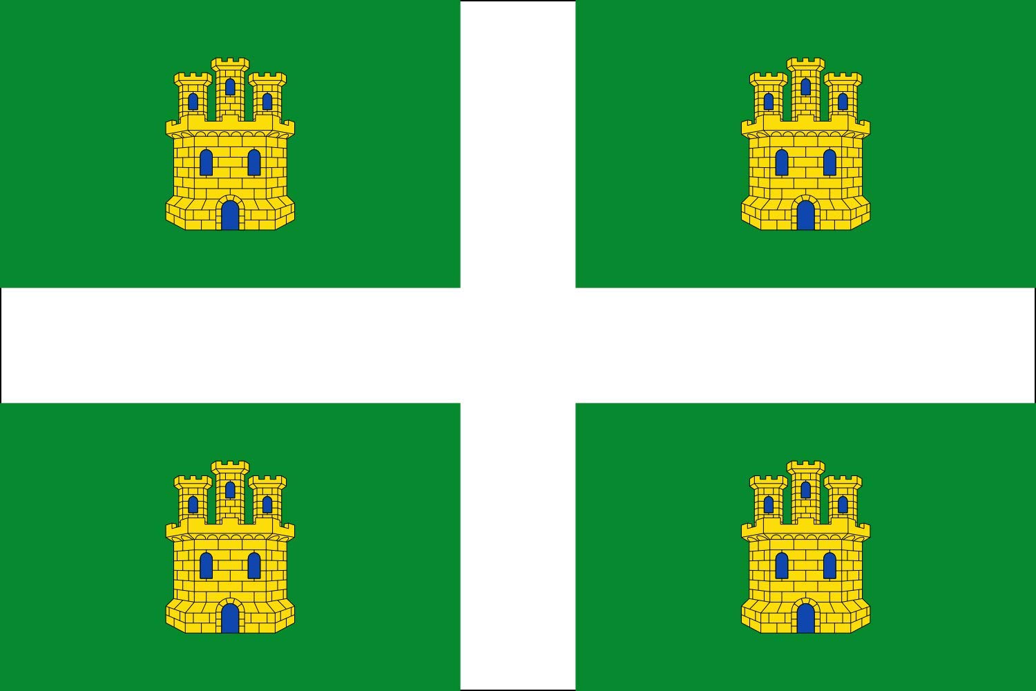 Drapeau de Guadalmez Ciudad Real grand format pour mât extérieur