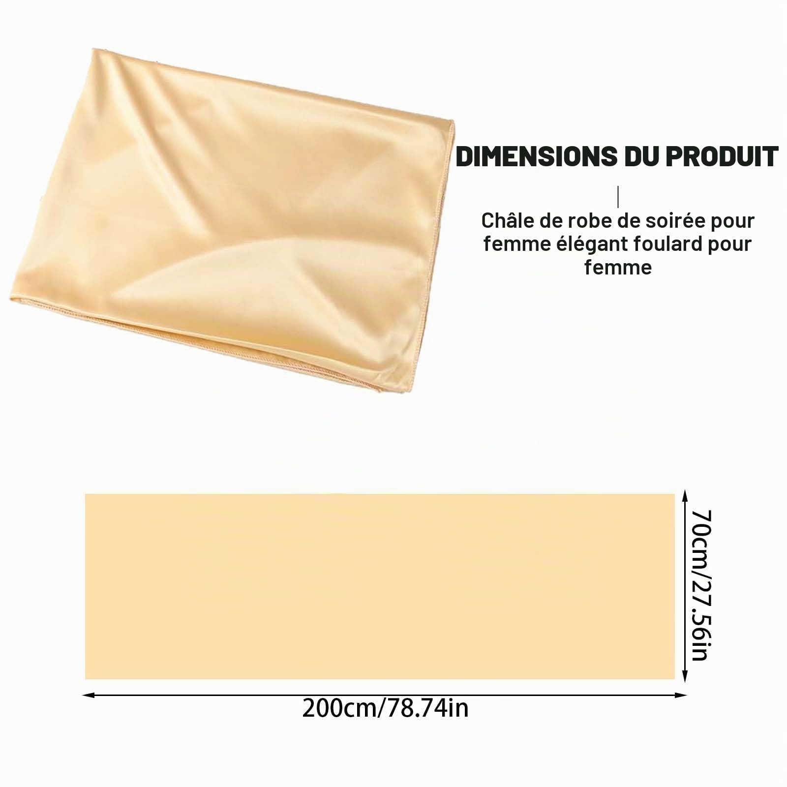 VIDSTM Mousseline de Soie Etoles Femme 200 * 70CM Foulards Femme Doux et Agréable pour la Peau Rouge Etole Femme Chic Peut être Associé à des Robes de Soirée, des Robes de Mariée