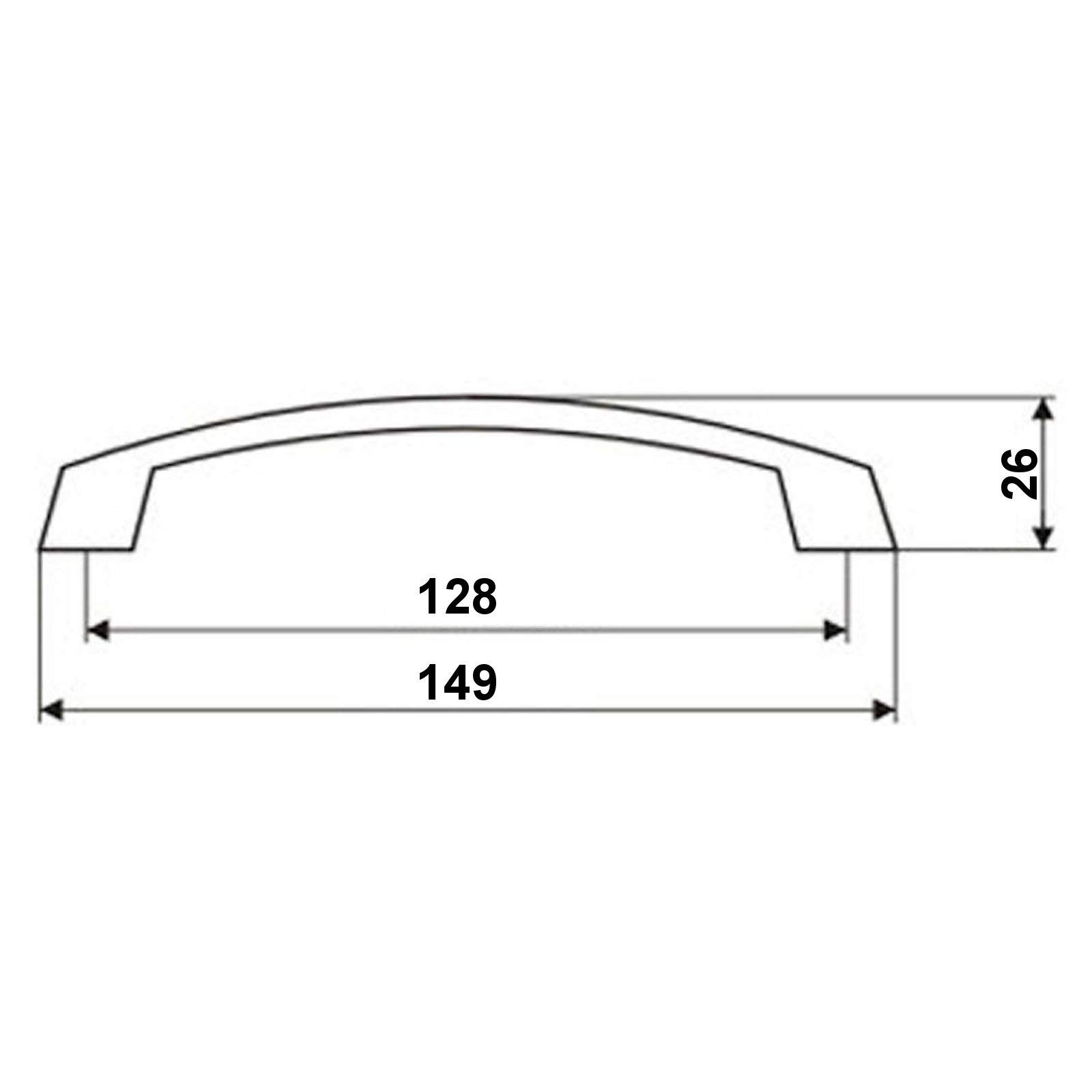 10 Maniglie Per Mobili THEA Effetto Acciaio Inox - Distanza Fori 128mm, Da SO-TECH - Foto 4