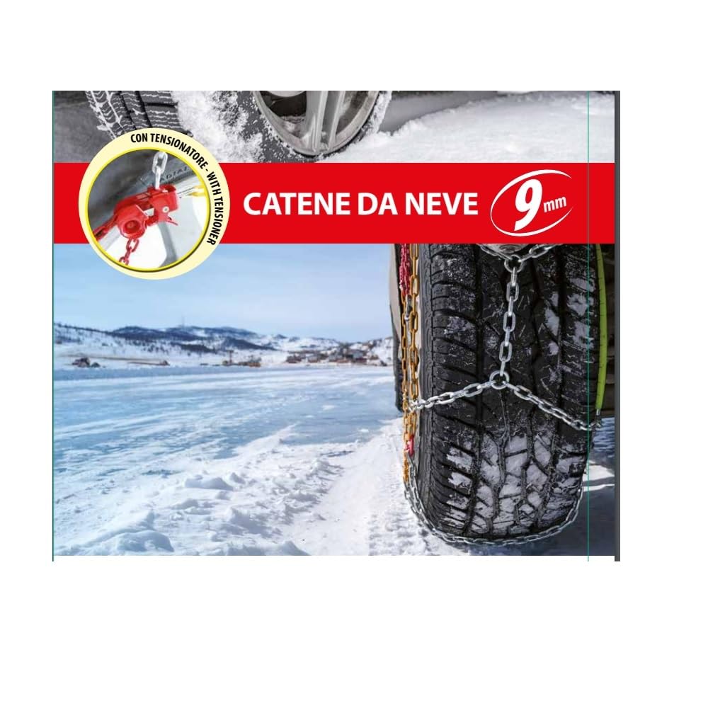 CHAÎNES À Neige DE Voiture pour PNEUS Roues CHAÎNE pour PNEUS 235/65R16 Cercle 16" (18833N) Paire DE CHAÎNES Losange 9MM APPROUVÉES UNI 11313: 2010 ET ONORM Compact Section D Link