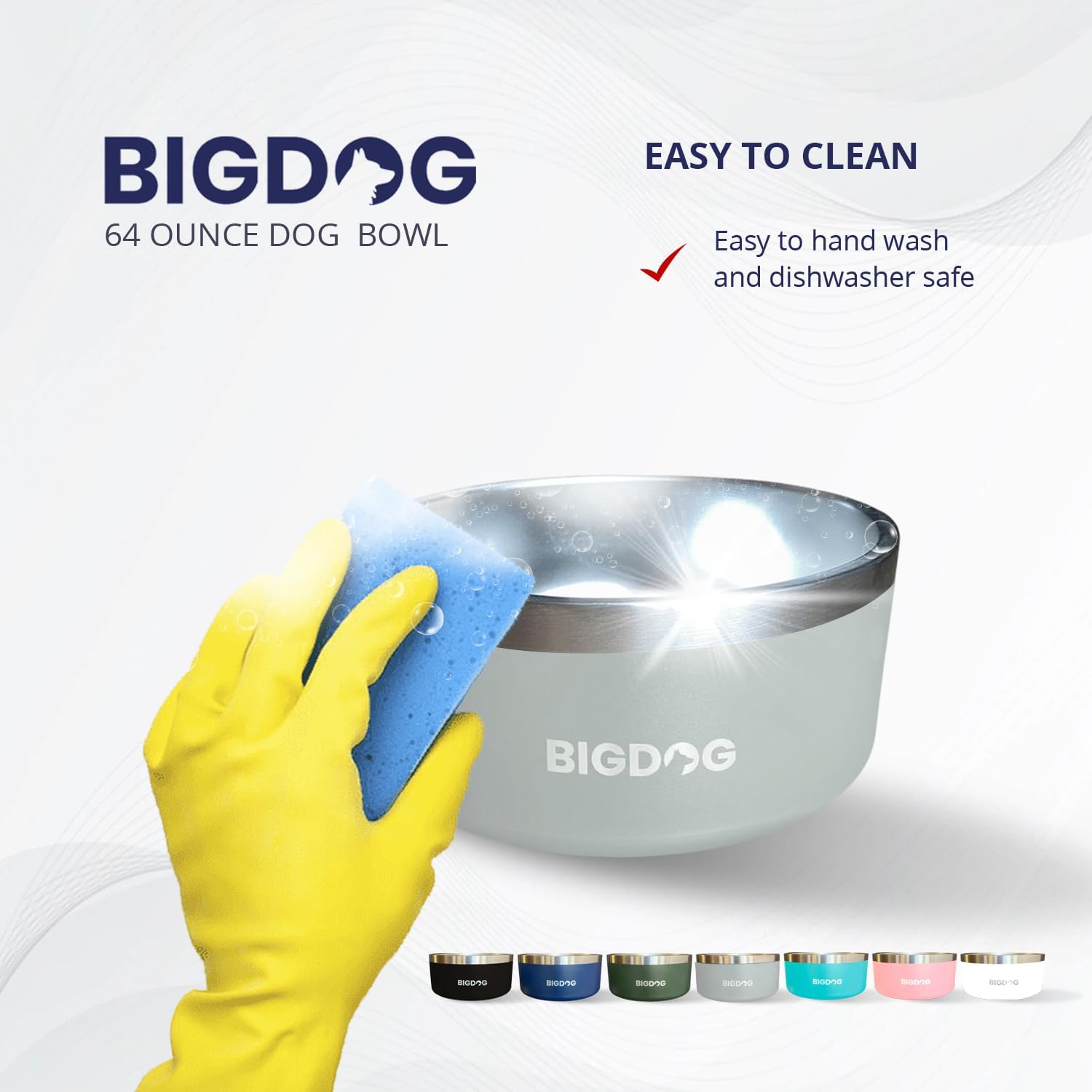 Grey Bigdog Dog Bowl