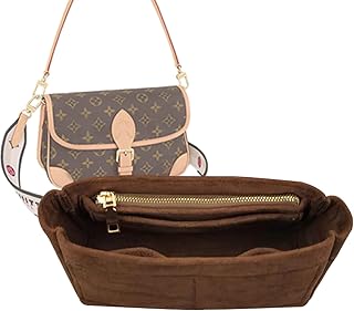 Lckaey Purse Organizer Insert, used for LV new Diane stick liner bag storage and sorting bag2072Dark coffee