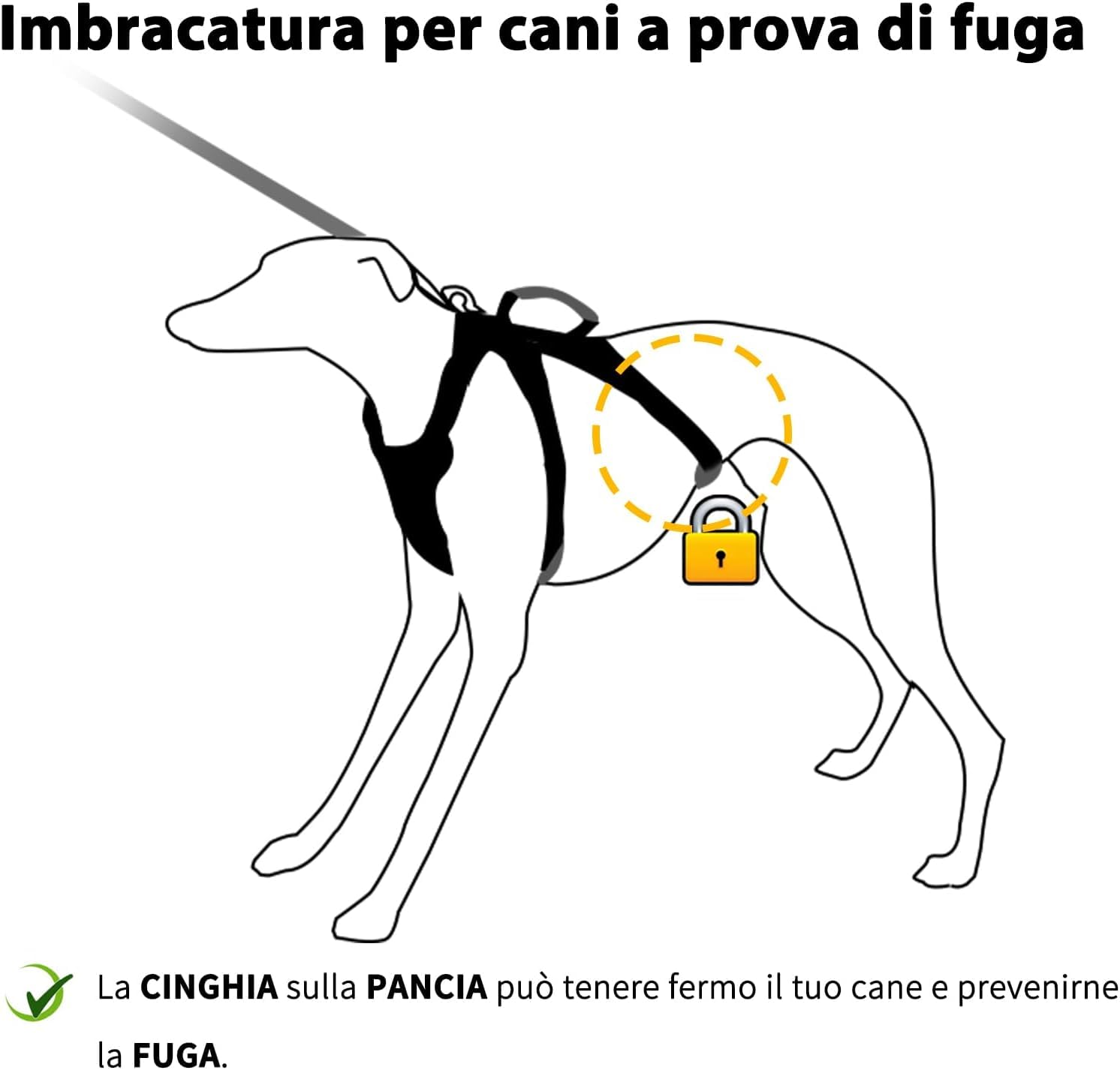 Huntboo Imbracatura a prova di fuga, imbracatura per cani antiscivolo a prova di fuga, imbracatura riflettente con maniglia, traspirante, regolabile per cani di piccola taglia da passeggio