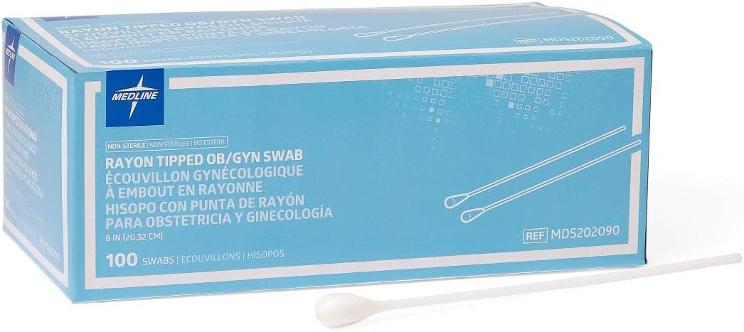 Med Industries Non-Sterile OB / GYN Swabs ( SWAB, RAYON TIP, OB / GYN, 8, NON-STERILE ) 100 Each / box