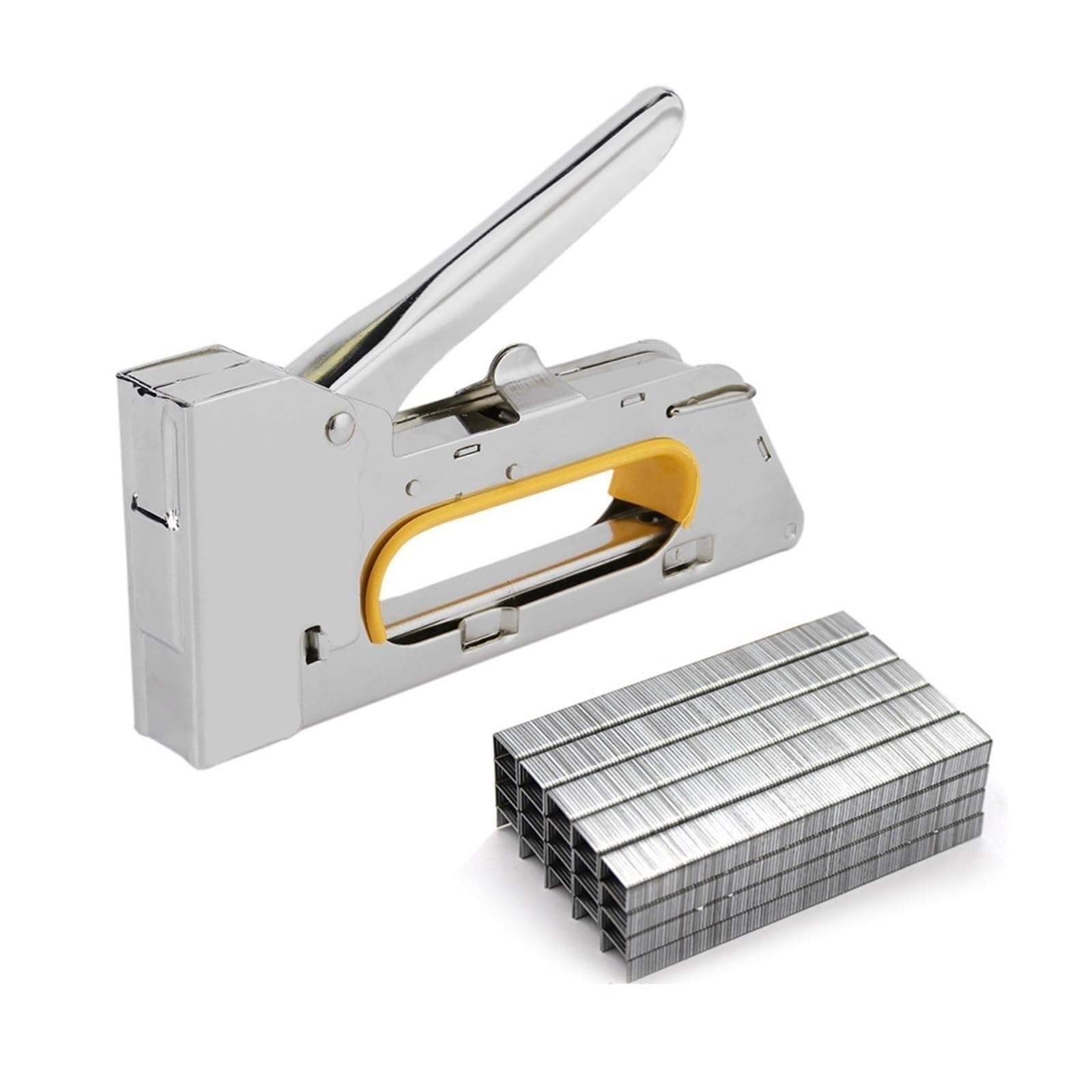 Cucitrice professionale per lavori pesanti Cucitrice per unghie con 2400 pz. Chiodi, strumento manuale in metallo in acciaio inox resistente per la legatura di mobili da falegnameria