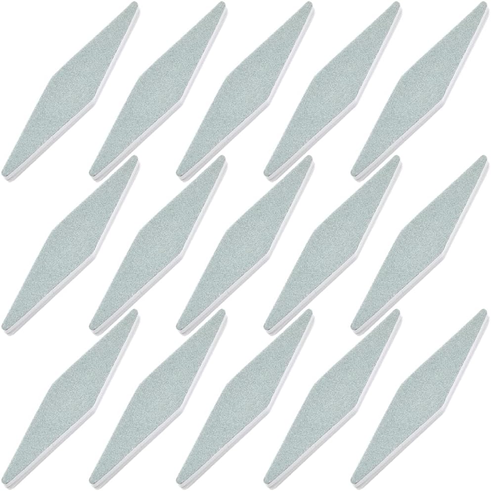 SUNNYCLUE 20Pcs Silver Polishing Stick Jewelry Sanding Sticks PVC Sponge Double Sided Rhombus Scratch Removal Cleaning Buffing Bars Jewellery Tools for Rose Gold Copper Brass Alloy Watches Cell Phones