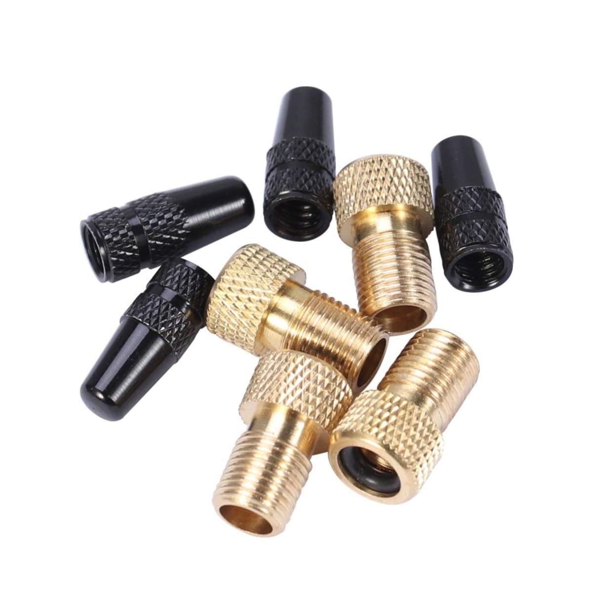 Sosoport Valve Dust Cap Kit 8 Aluminum Alloy Bike Caps Road Bike Air Caps Dustproof Anti-Leak Easy to Install Anodized Finish