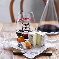 Vista 5 de Perfectinsoy Bonita copa de vino de perro Husky con caja de regalo – Dog Mom Ever – Regalos para amantes de los perros para mujeres, mamá, tía