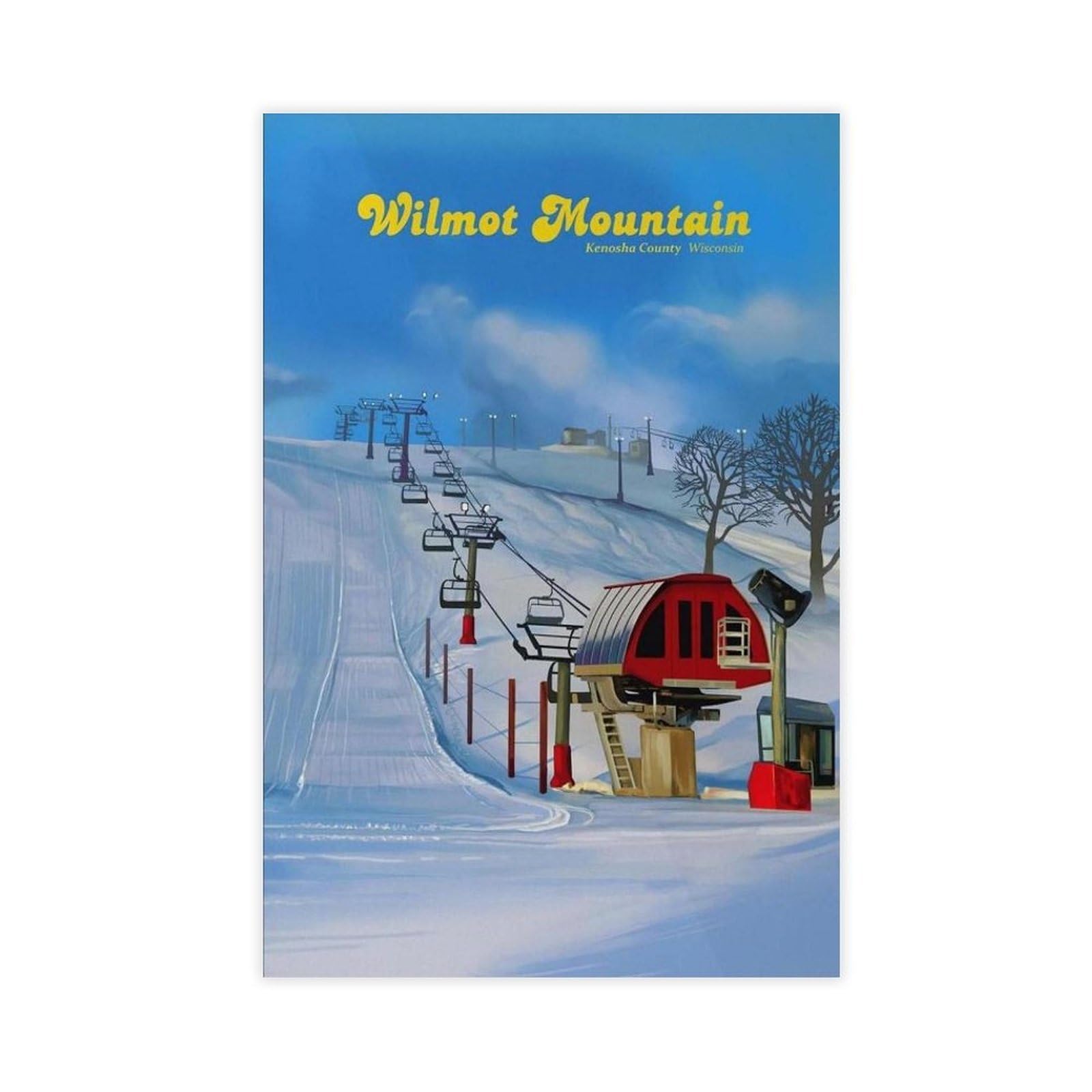 HOHHMY Wilmot Mountain Ski Resort Canvas Poster for Dorm Room Decor Gift