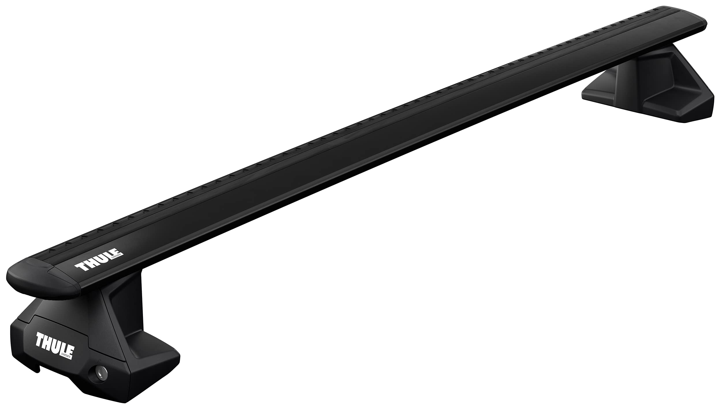 Thule Kompletny czarny aluminiowy bagażnik bazowy WingBar Evo kompatybilny z Audi A4 B8 Sedan 2008-2015 ze zwykłym dachem (gładkim) Alu ładowność 75 kg