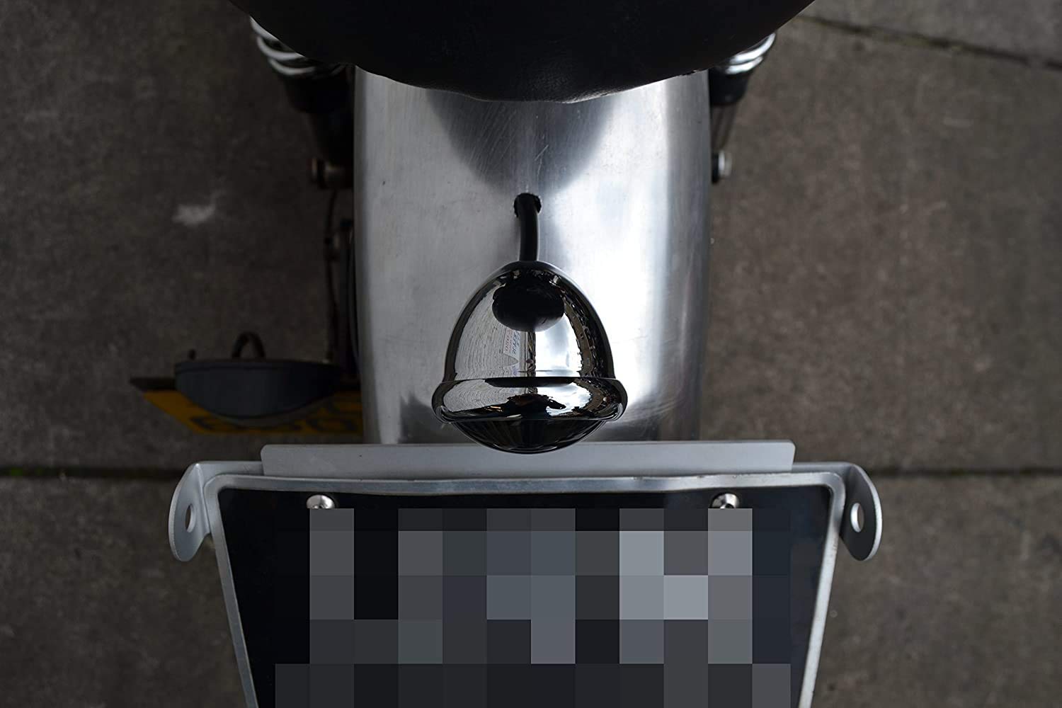 Alchemy Parts Chrome LED Moto Feu de Stop Arrière/Frein/Feu Arrière pour Rétro Vintage Personnalisé Projet