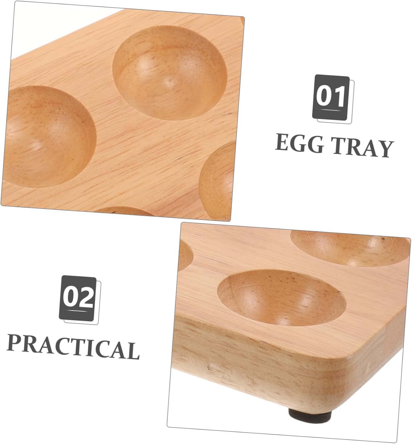 Holder Storage Tray for Kitchen Refrigerator Antibreakage Design Elegant Texture