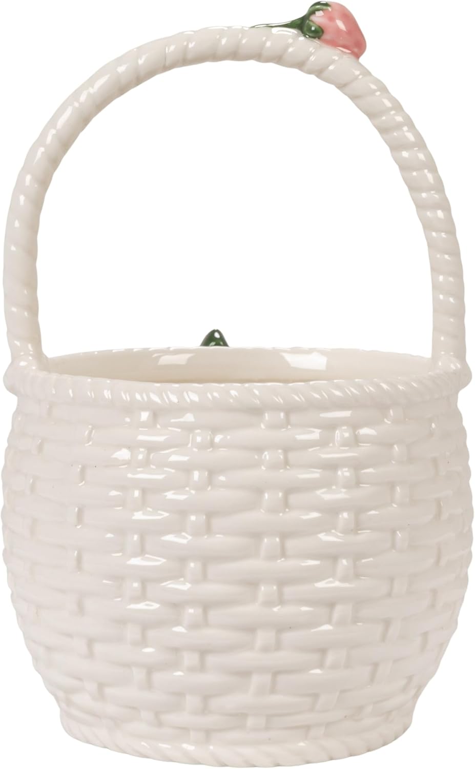 Creative Co-Op Stoneware Strawberry Basket Container