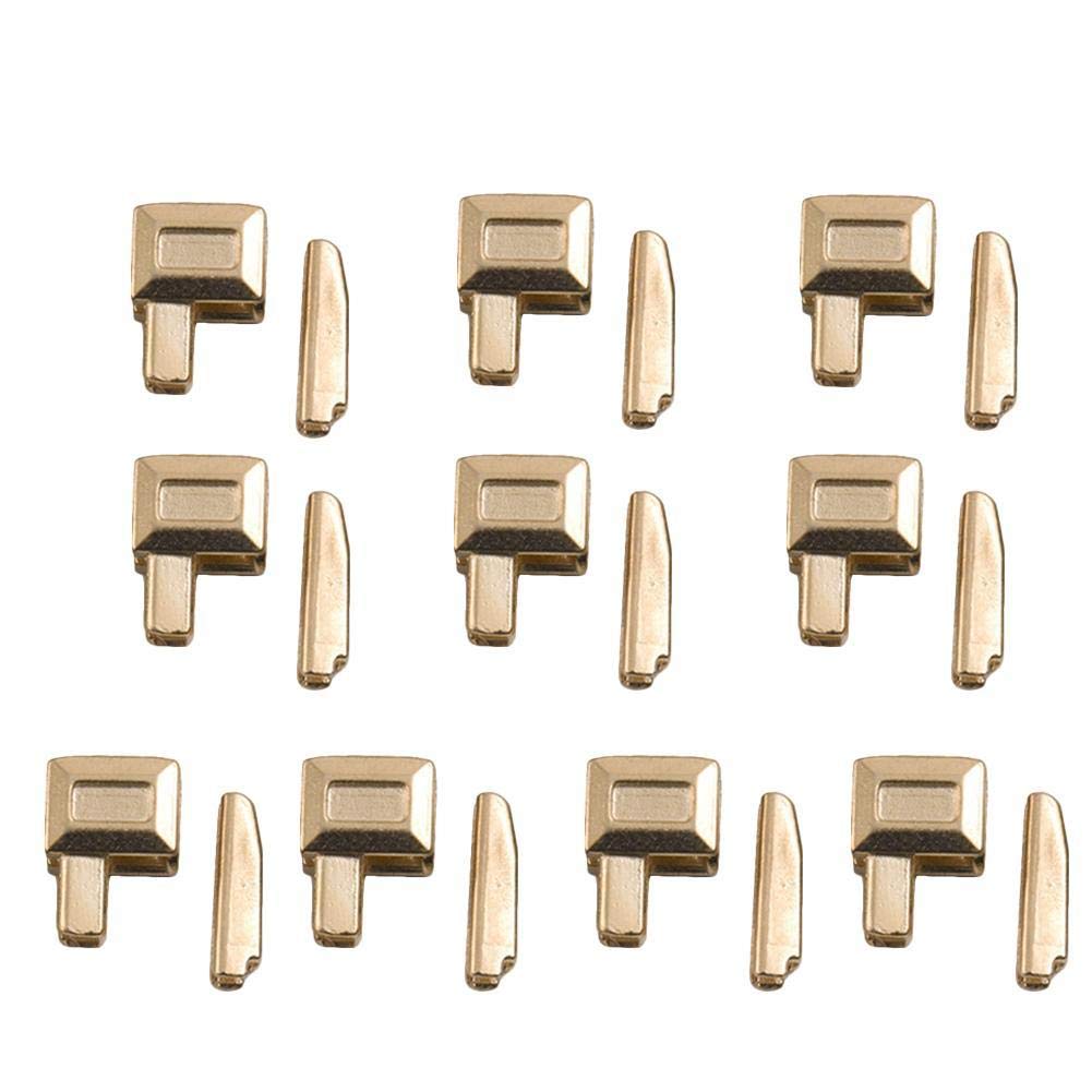 10 perni di inserimento per cerniera in metallo, accessori a doppia testa, riparazione perno coda, presa per cerniera, kit di riparazione per cerniera, fermaporta per cerniera (oro)