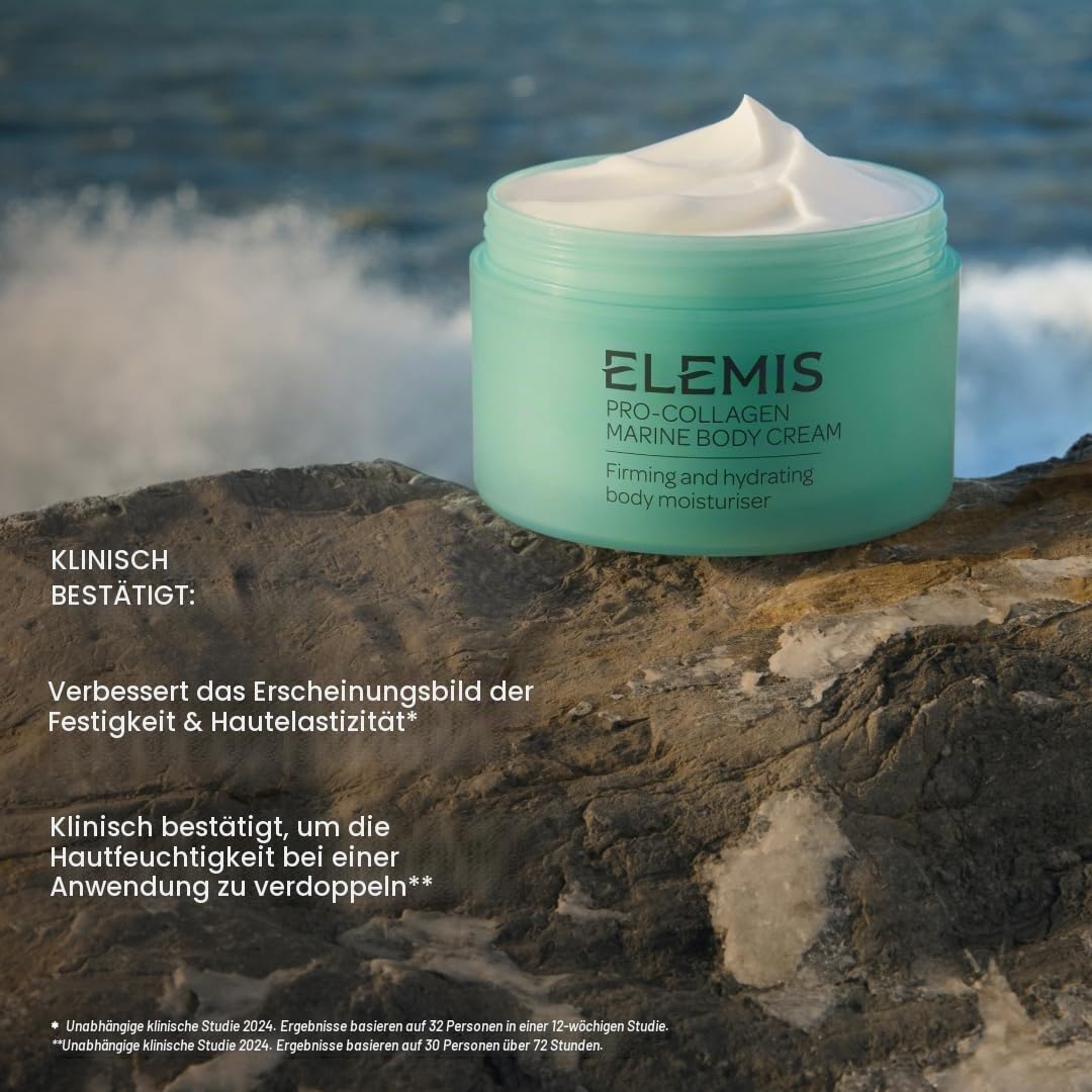 ELEMIS Pro-Collagen Marine Body Cream & Body Cleansing Balm, klinisch bewiesen - straffende Körpercreme & Reinigungsbalsam Duschöl trockene und reife Haut