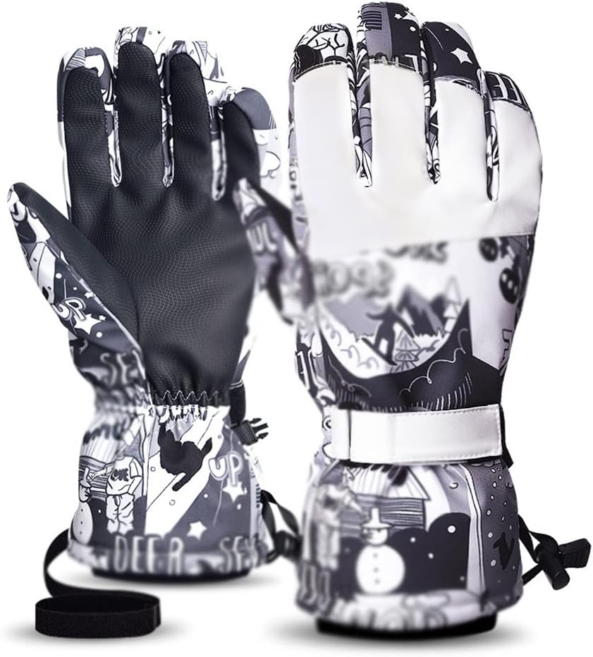 Winter Men Ladies Ski Gloves Warm Touch Screen Fleece Snowboard Snowmobile Riding Ski Gloves