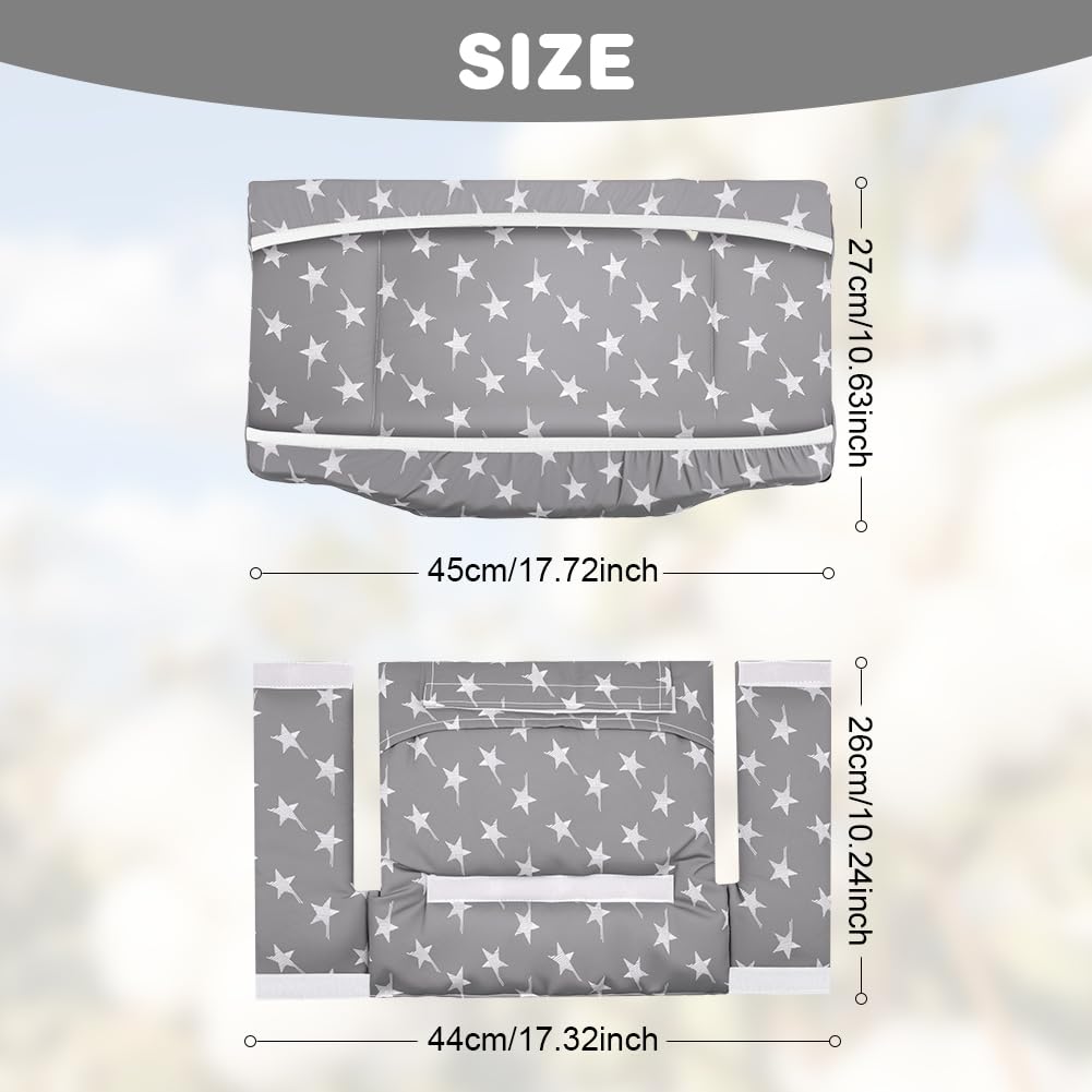 Vicloon Cojín para Trona Compatible con Stokke Tripp Trapp, Funda Trona de Bebe Antideslizantes Universal, con Revestimiento Impermeable, Fácil Limpieza, Suave y Cómodo, Funda de Repuesto (05)