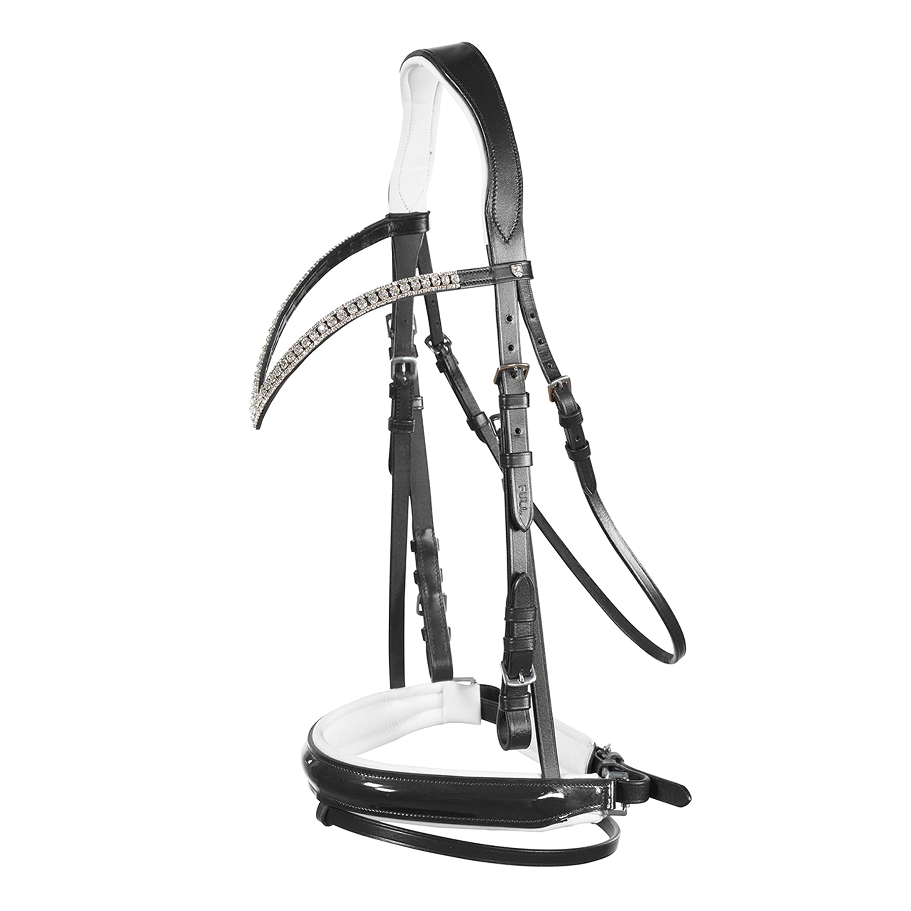 HORZE, bridon Anatomique de Cheval Grayson avec Strass, Noir, XF