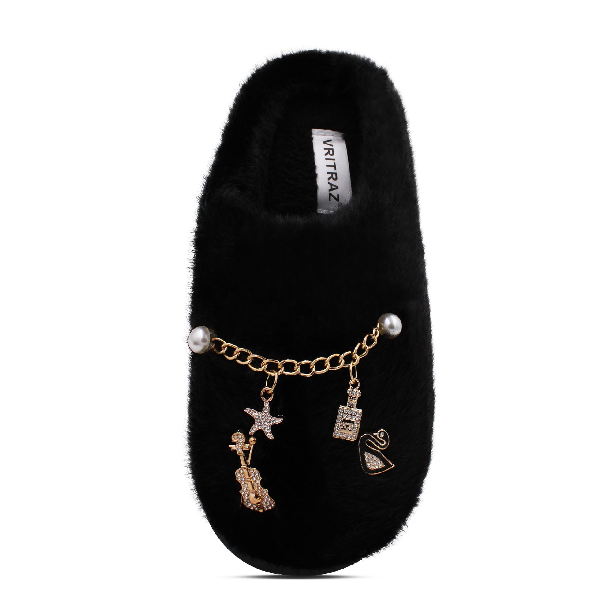 VRITRAZ Soft and Comfy Winter House Clog Indoor Slipper For Womens & Girls, Warm Slipper (Color-Cloud Multi, Size-UK-6) 4